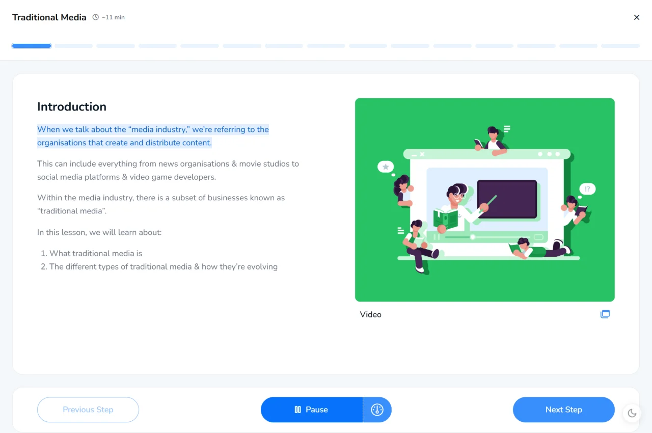 A KnowItAll Ninja Creative iMedia lesson, open at its introduction